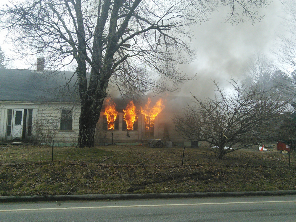 This home burned Wednesday night on Jefferson Road in Whitefield, drawing a large response from several area fire departments.