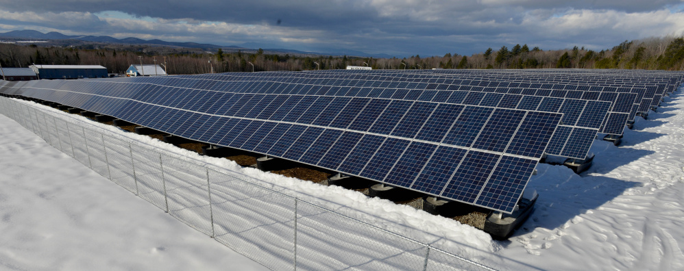 Madison Electric Works' massive solar array in the Madison Business Gateway is seen Dec. 27, 2016.