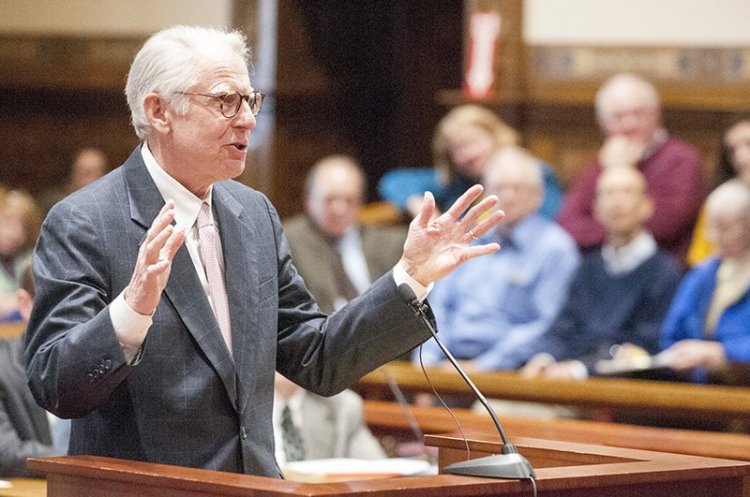 James Kilbreth, a Portland attorney working for the Ranked Choice Voting Committee, makes his arguments on Thursday.