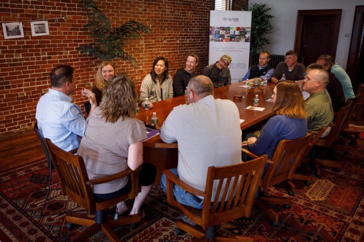 "Priscilla and I spent the day in Millinocket, Maine hiking on the Appalachian Trail around Mount Katahdin, and meeting local residents – former mill workers, teachers, small business owners, a librarian, and a trucker." – Zuckerberg Facebook post