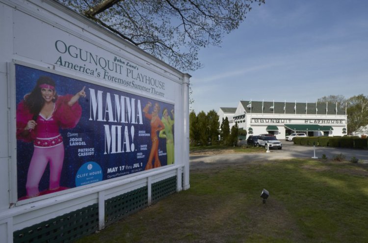 OGUNQUIT, ME - MAY 17: The first show of the 2017 season at the Ogunquit Playhouse is Mamma Mia! and it held a preview performance on Wednesday, May 17, 2017. (Staff Photo by Gregory Rec/Staff Photographer)