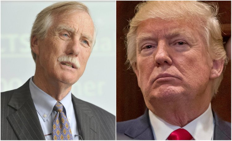 U.S. Sen. Angus King of Maine and President Trump