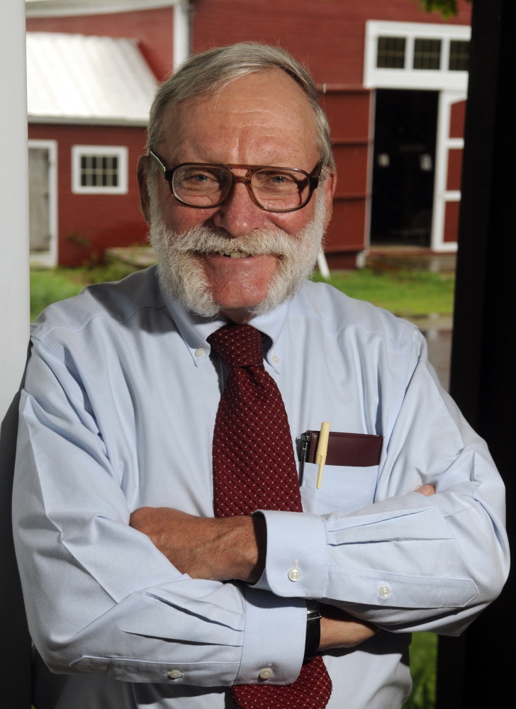 Winthrop Town Manager Peter Nielsen, shown May 19, 2015, at his Winthrop home, announced Monday that he is resigning at the end of the month. He has held the same post in other local towns, including Wayne, Clinton and Oakland, over the last 20 years.