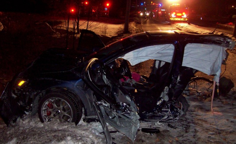 Two men were pulled from the wreckage of this vehicle in December on Townsend Road in Augusta.