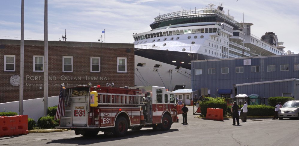 Four elderly passengers from the Celebrity Summit cruise ship were treated for various injuries after the ship pulled into Portland on Monday. Two passengers had cardiac issues, one woman had a broken leg and another woman had pneumonia.