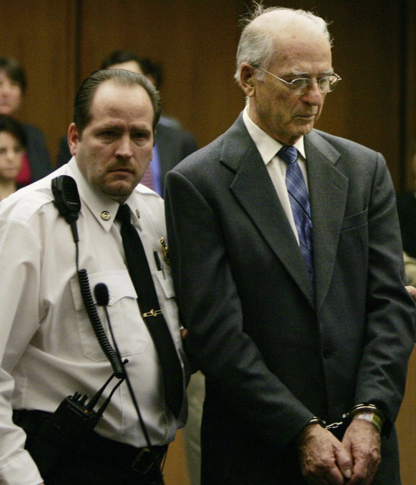 Paul Shanley leaves a Massachusetts court in 2005 after his sentencing for repeatedly raping a boy at his parish.