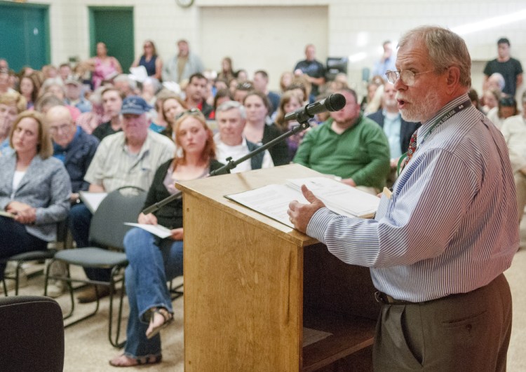 Superintendent of Schools Gary Rosenthal speaks during a council meeting on May 23 at Winthrop Town Hall.