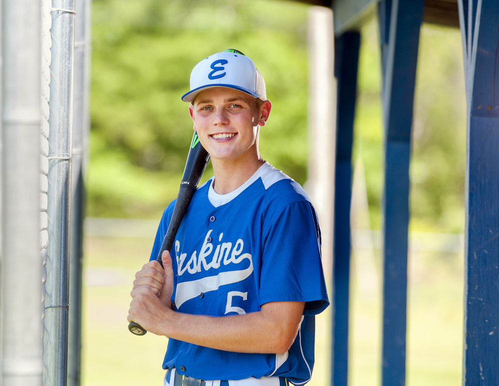 Erskine's Dylan Presby is the Kennebec Journal Baseball Player of the Year.
