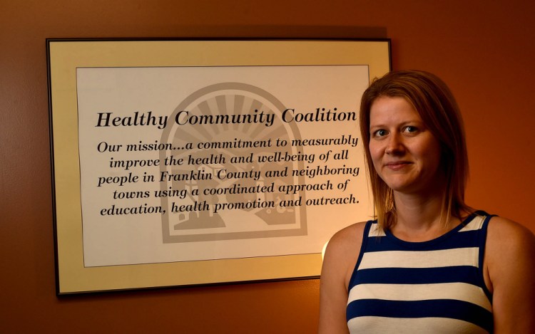 Andrea Richards, program coordinator at Healthy Community Coalition in Farmington, poses for a portrait Thursday.