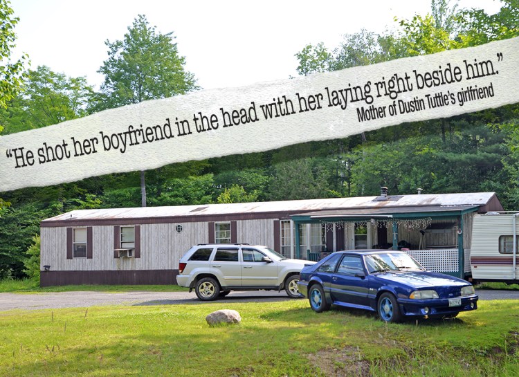 The residence of Lori Hayden, Dustin Tuttle and Carroll Tuttle Jr., the day after Tuttle Jr. killed Lori and Dustin along with another neighbor, Michael Spaulding, in a triple homicide.  