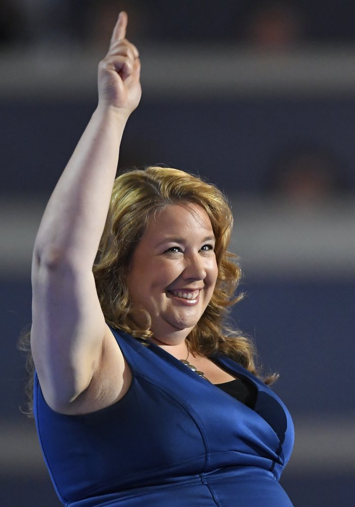 State Rep. Diane Russell speaks during the first day of the Democratic National Convention in Philadelphia in 2016.