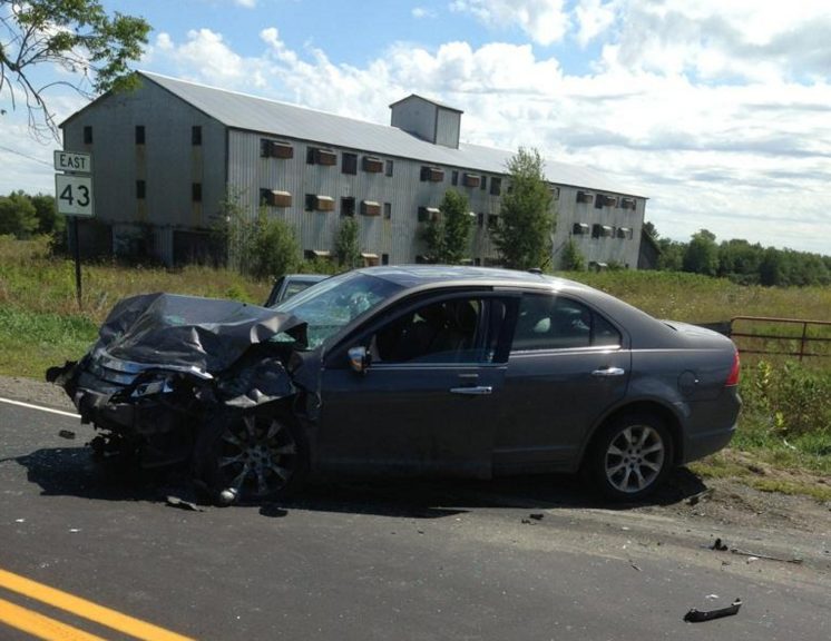 One person was killed when a Ford Fusion collided with this Toyota Camry at the intersection of Square Road and Route 43 in St. Albans Wednesday morning.