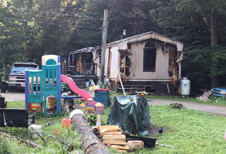 This home in Naples was destroyed by fire Tuesday morning.