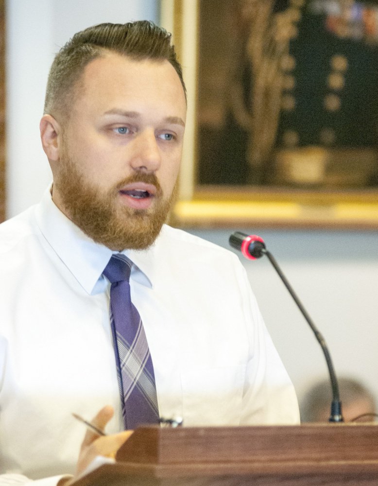 State Sen. Garrett Mason, R-Lisbon, in Augusta in June, says he is "a lifelong conservative."