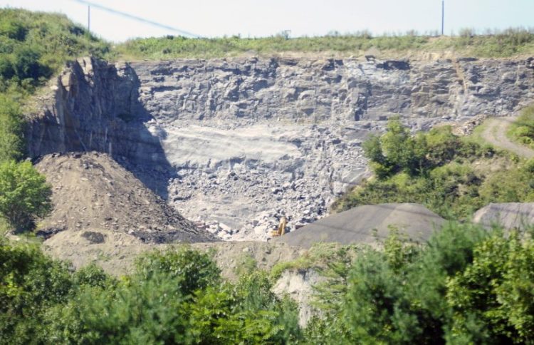 The McGee pit is seen in 2015 from east side of Kennebec River in Augusta.