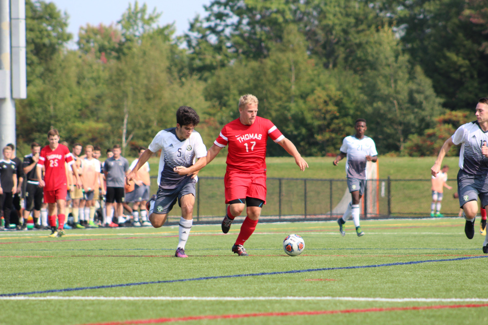 Thomas College senior forward Kyle Fletcher, a Monmouth native, helps lead a deep squad this fall.