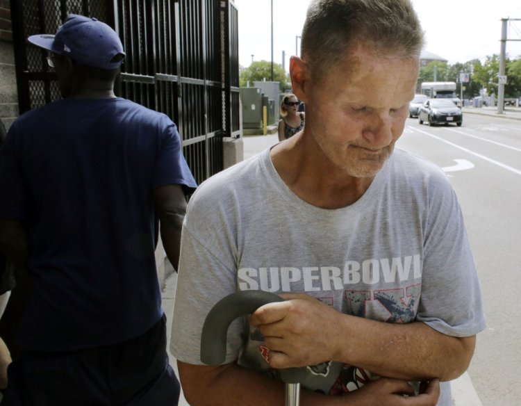 Brian Murrin, 54, a recovering heroin addict, says the flourishing drug trade makes it a daily challenge for the many in recovery in the area to stay sober.