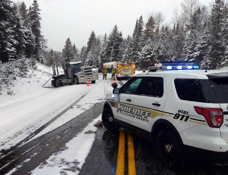 One driver died when a fuel truck and an empty tractor-trailer collided on Route 27 in Chain of Ponds Township 10 miles from the Canadian border at about 9:30 a.m. Tuesday.