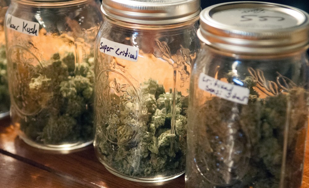 Derek Wilson grows medical marijuana and sells it at his business, The Cannabis Healing Center, on Jan. 19, 2017 in Hallowell.