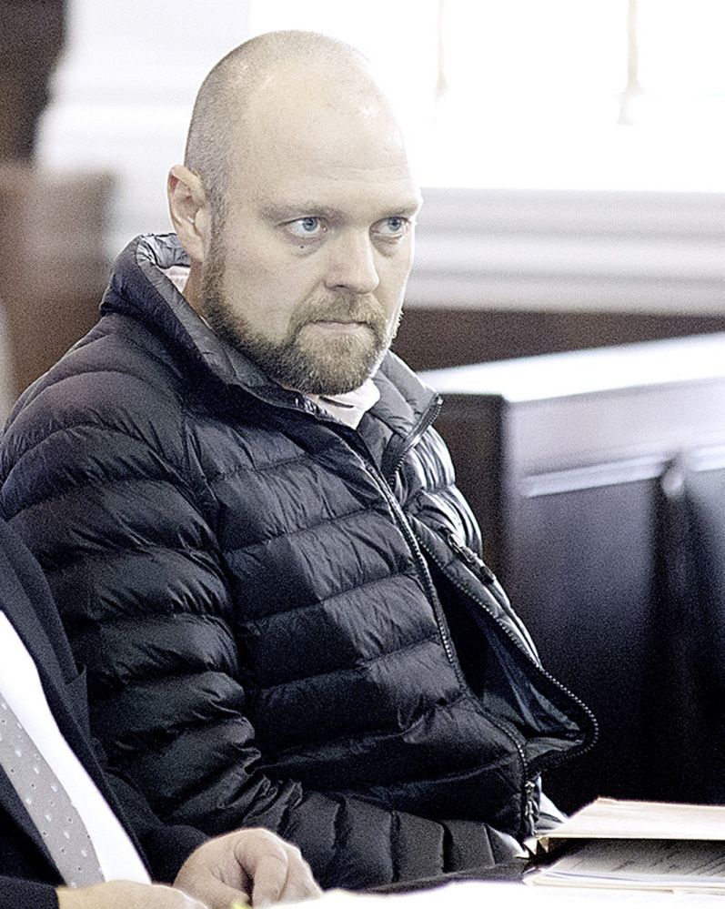 Robert Trundy appears in Oxford County Superior Court on Nov. 8 after being charged with manslaughter. An Oxford County grand jury added a second felony charge Friday of failing to provide aid to Karen Wrentzel after she was shot.