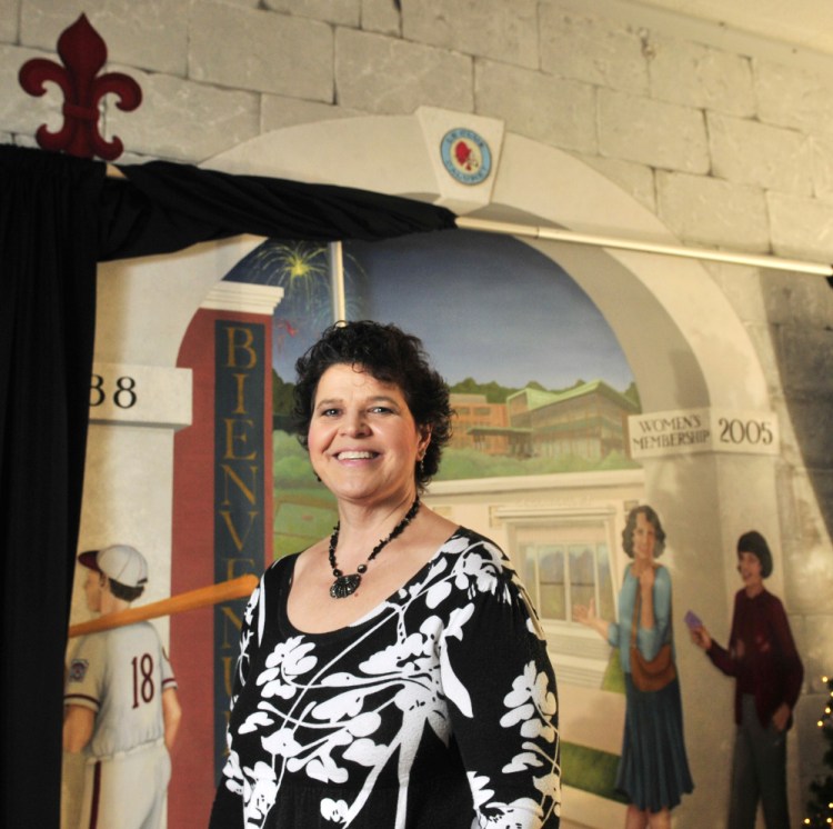 A portrait of new Le Club Calumet president Lisa Newell on Friday at the Club in Augusta.