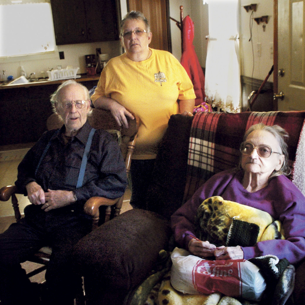 Richard and Leonette Sukeforth, both 80 years-old, on Jan. 5, 2017, now live in Holden with their daughter Yvette Ingalls after they were evicted from their home in Albion for non payment of taxes.