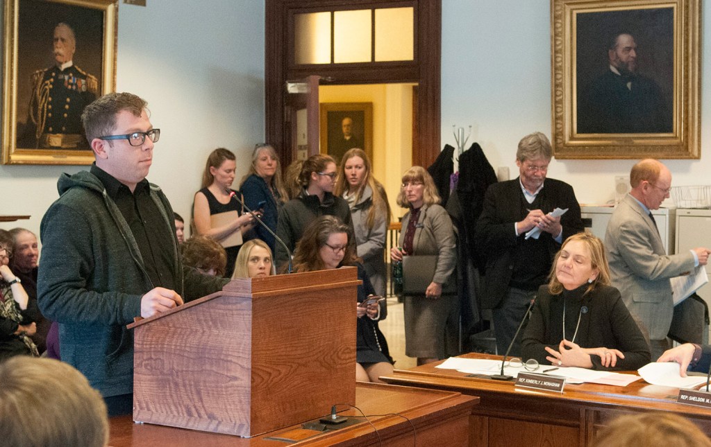 Joshua Chaisson of Portland told lawmakers Wednesday that collection of voters' signatures at the polls has created a referendum process that “has gone off the rails a bit.”