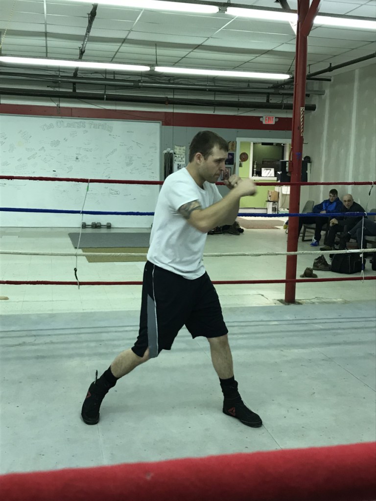 Staff photo by Travis Lazarczyk 
 Jake Knowles, a 2009 Skowhegan graduate, is 5-0 as an amateur boxer.