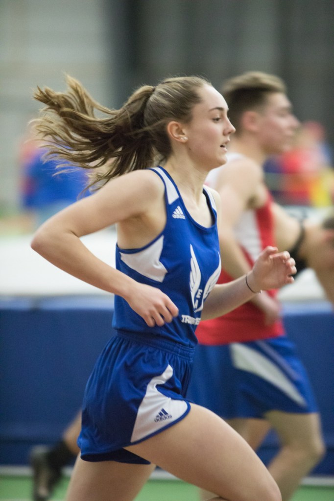 Erskine senior Kaylee Porter is looking for a strong effort at the Class B state track meet Saturday at Bates College.