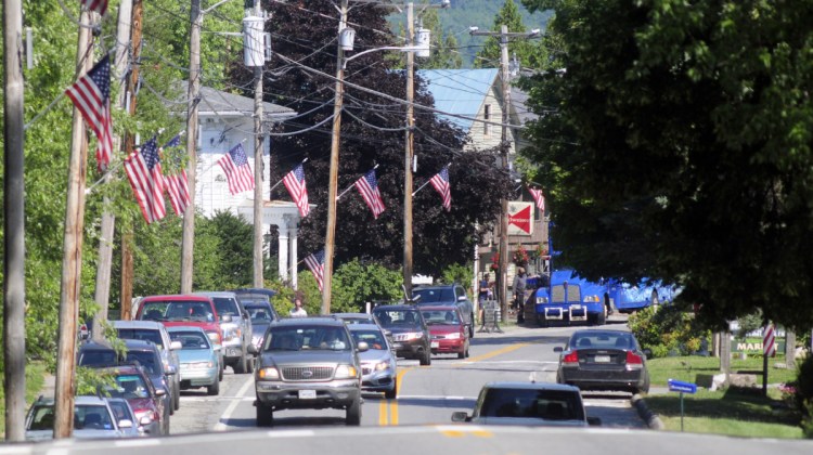 Route 27 in Belgrade Lakes village is seen in August 2016.