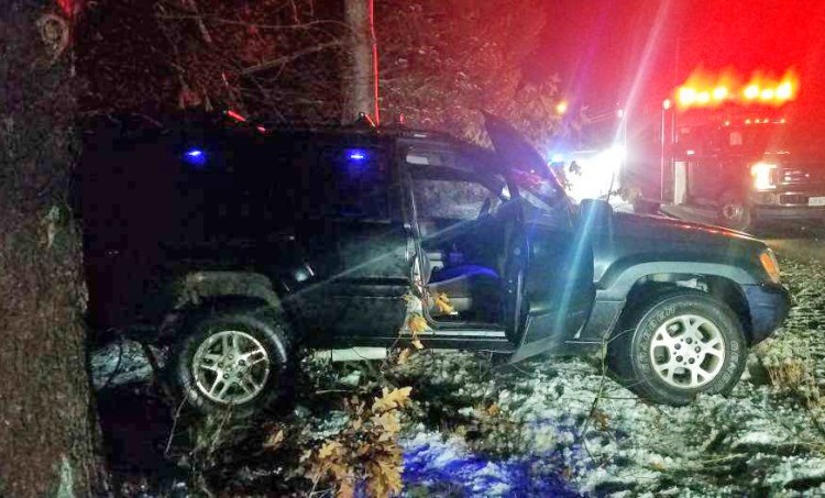 Gregory Cote's SUV just off of South Waterboro Road Lyman.