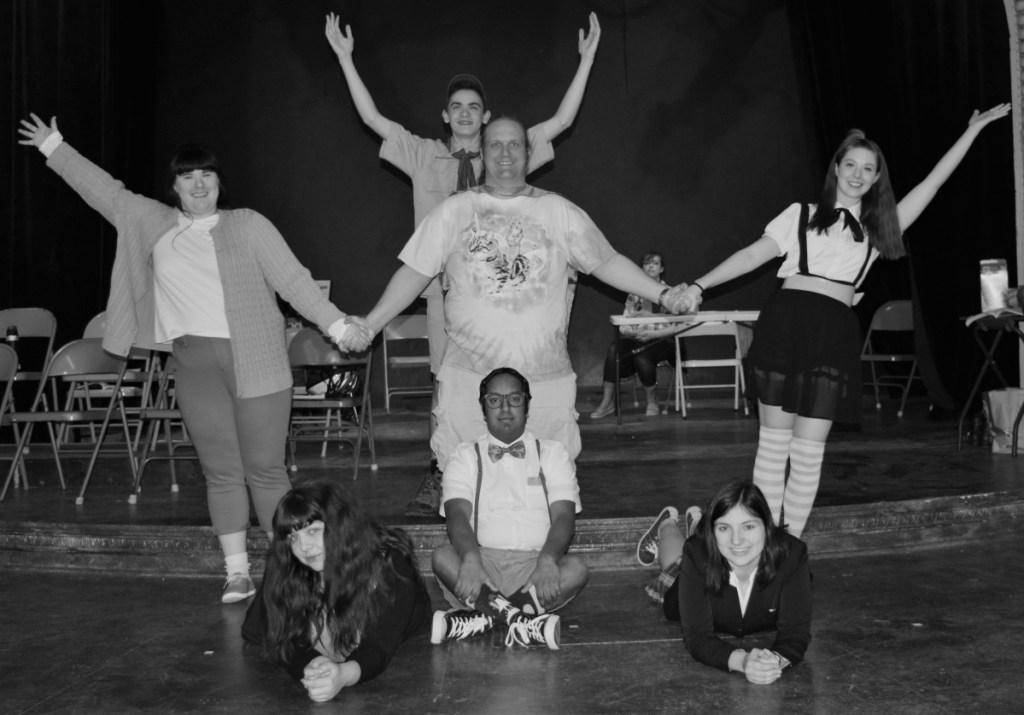 Front, from left, are Maya Veilleux, Danny Gay and Alexa Gallant; middle, from left, are Sarah Flagg, Tim MacLeod and Megan Record; with Ethan Rombalski in the back.