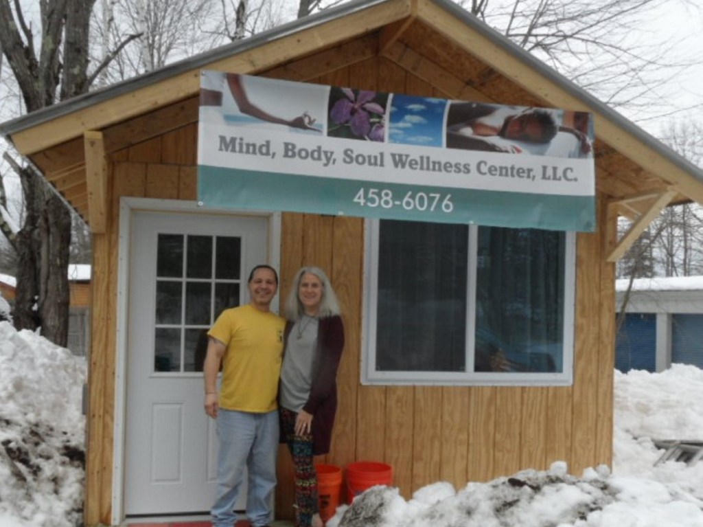 Stephen and Karen Hardy at their business, Mind, Body, Soul Wellness Center, LLC, at 28 Main St. in Belgrade.