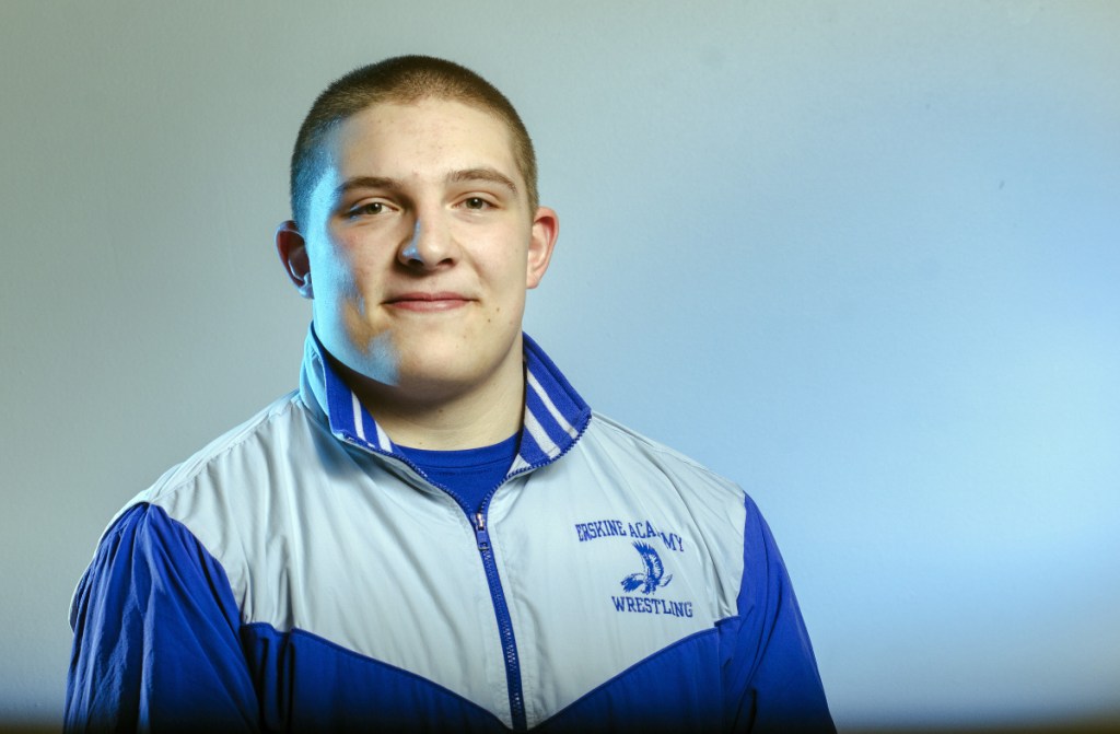 Erskine Academy's Jake Peavey the Kennebec Journal Wrestler of the Year.