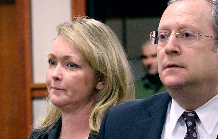 Shannon Bard appears in the Cumberland County Courthouse Tuesday with her lawyer Stephen Schwartz. 