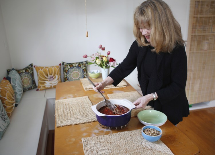 Granola, bringer of crunchy breakfast goodness, binds a meatloaf made by Portland cook and hostess with the mostest creativity, Debra Walton.