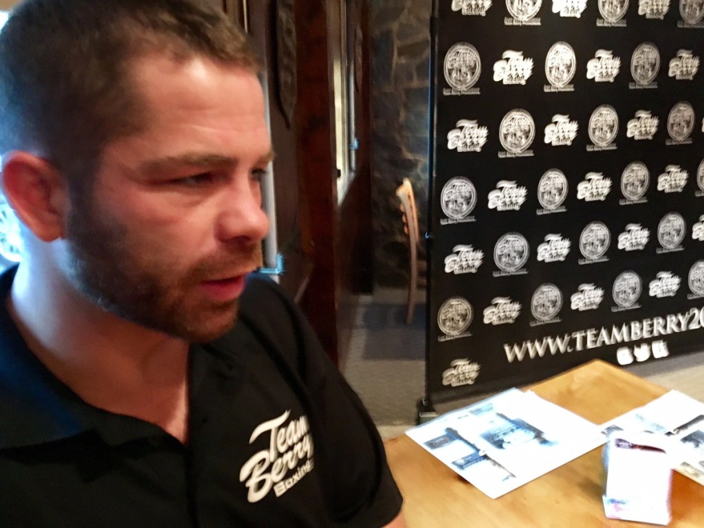 Brandon Berry talks about the boxing card he was promoting last year at the Skowhegan Community Center. Berry is promoting another fight this Saturday.