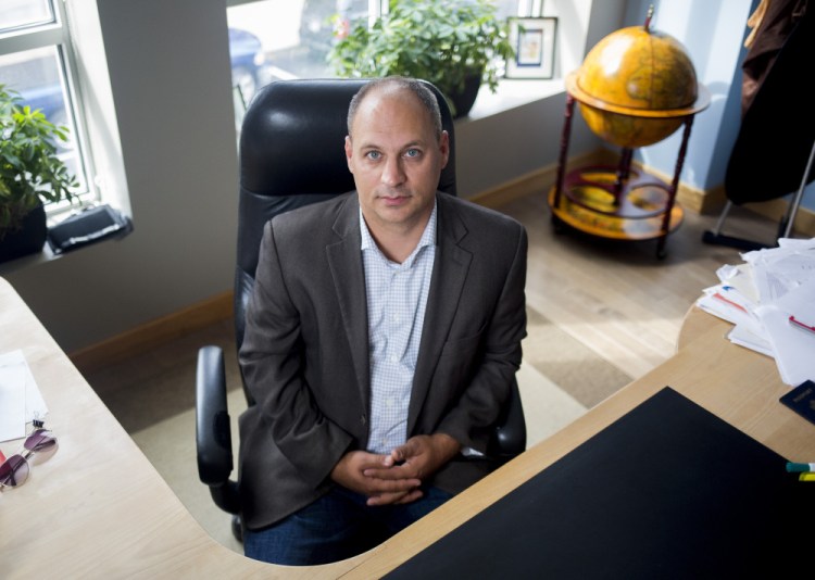 Jason Levesque then-CEO of Lewiston-based Argo Marketing, photographed in 2016.