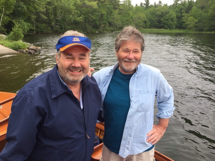 Warren Watson, left, with Press Herald columnist Bill Nemitz.