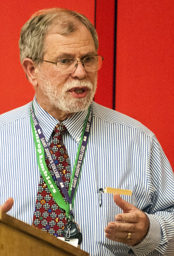 Superintendent of Schools Gary Rosenthal speaks during council meeting on May 23, 2017, at Winthrop Town Hall.