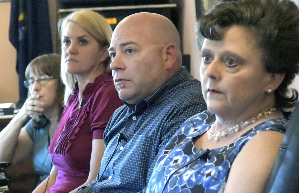 Hallowell City Councilors listen Monday to an appeal for public funding for the Hubbard Free Library.