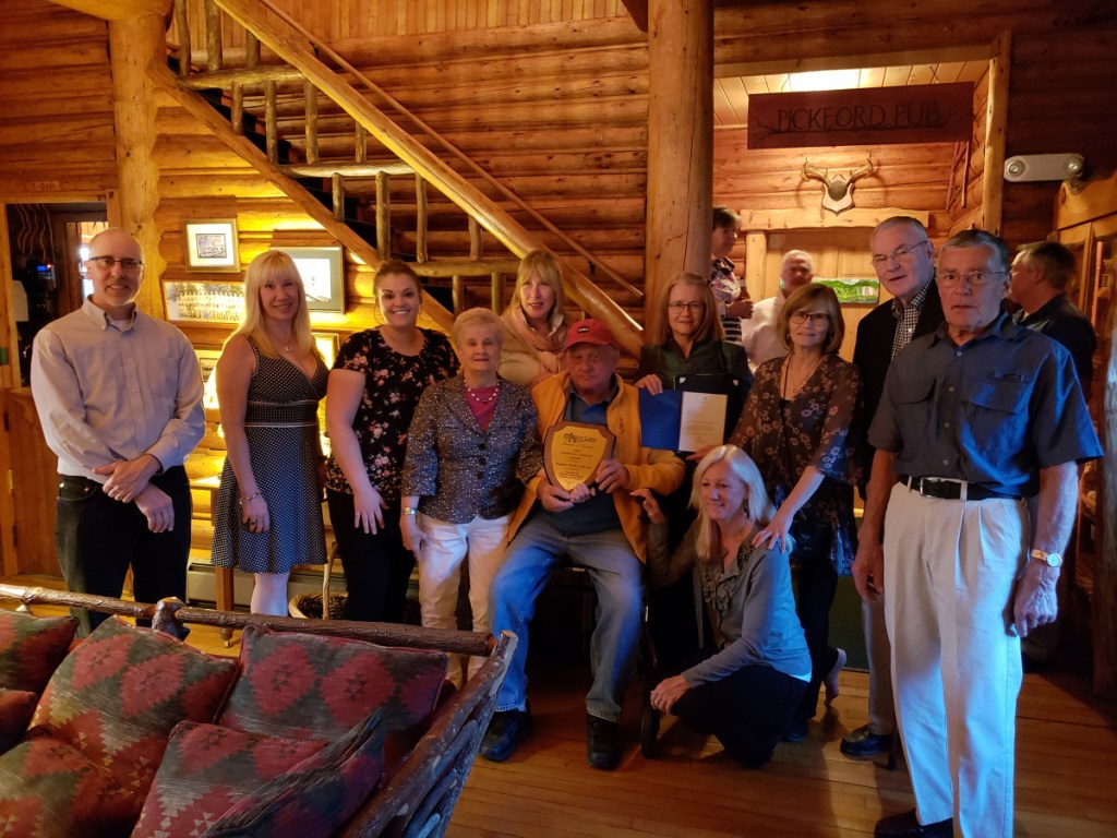 From left are Jeff Zapolsky, Anne Crump, Ashley Quimby, Millie Hoekstra, Carolyn Smith, Paul Ellis (sitting), Val Zapolsky (RFA Board President), Sonja Johnson (kneeling), Pam Ellis, Tony MacNaughton and Les Hoekstra.