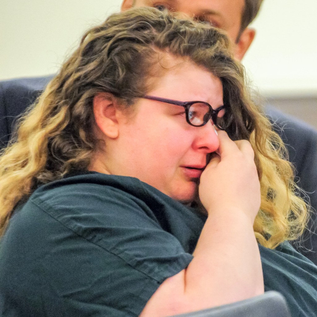 Sarah Conway walks into her sentencing hearing Sept. 27, 2017, at Capital Judicial Center in Augusta. Maine's high court on Thursday affirmed her conviction.