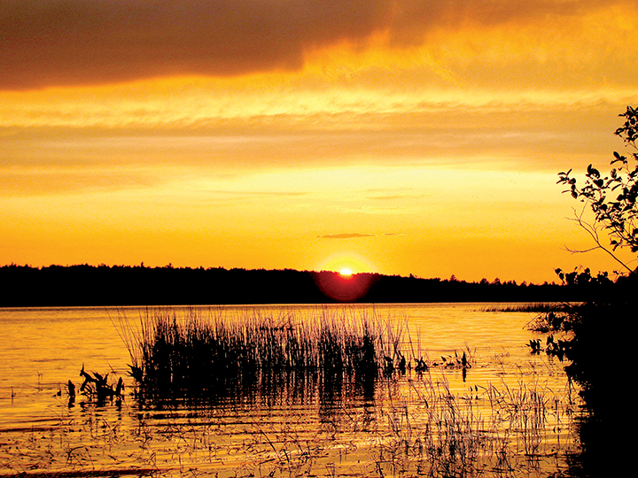 A beautiful Maine sunset at a campsite on the St. Croix River.  Photo by Dan Cassidy 