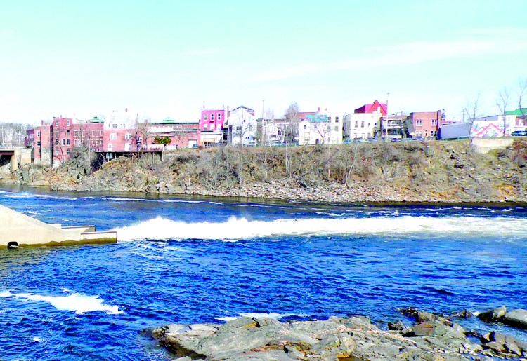 Downtown Skowhegan from the west bank of the Kennebec River. Susan Varney photo