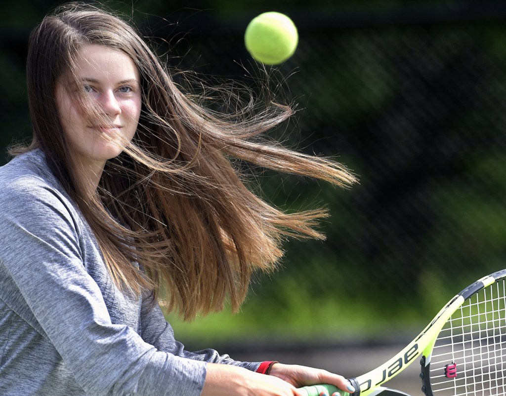 Maranacook's Madelyn Dwyer is the Kennebec Journal Girls Tennis Player of the Year.