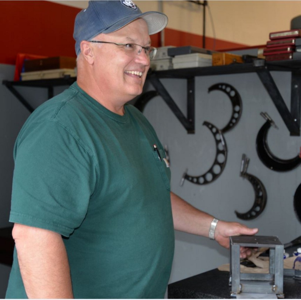 KVCC Precision Machining Instructor Jeff Godin at the Welding and Fabrication Day Camp.
