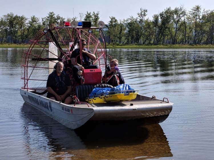 Fryeburg police and paramedics respond to a medical emergency call on the Saco River, where they found the body of a 28-year-old man.