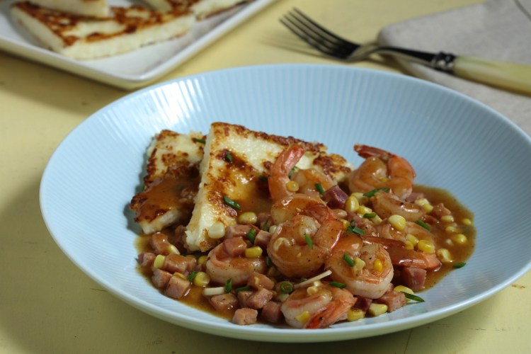 Grits can make a compact cushion for eggs, sausage or spicy shrimp.