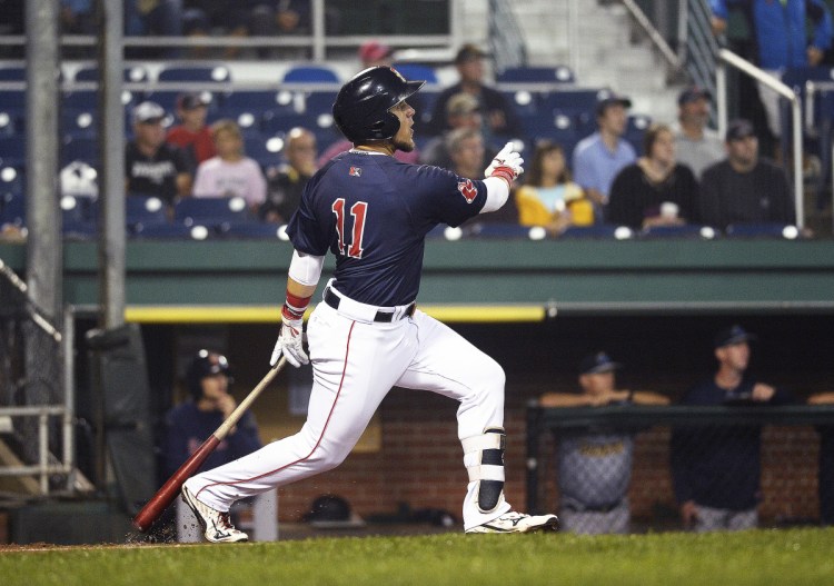 Michael Chavis, who sat out a 50-game suspension to start the season because of a positive test for steroids, is starting to swing a hot bat for the Sea Dogs. He was named Eastern League Player of the Week after hitting .560 last week with two homers and six RBI.